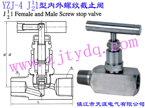 YZJ-4 J11/J21̓ݼyֹyYZJ-4 J11/J21 Female and Male Screw Stop Valve